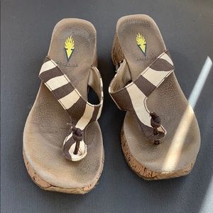 Wedge flip flops